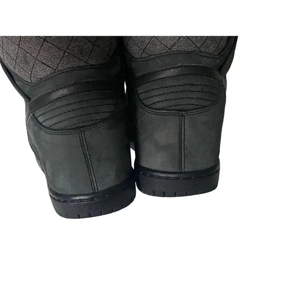 2013 Nike Dunk Sky High Womens US 8.5, UK 6 Black Gray Suede Wedge Sneaker Boot - Picture 5 of 13